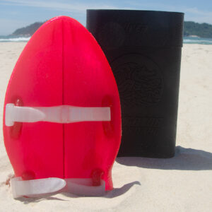 Alligator Handboard Coral Neon Pink (UV) transparente — Design curvo inspirado em baleias e golfinhos para dar direção ao seu jacaré na beira da água.