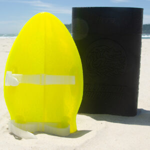 Alligator Handboard Medusa Neon transparente — Hidrodinâmica inspirada em seres aquáticos para um direcionamento preciso na onda.